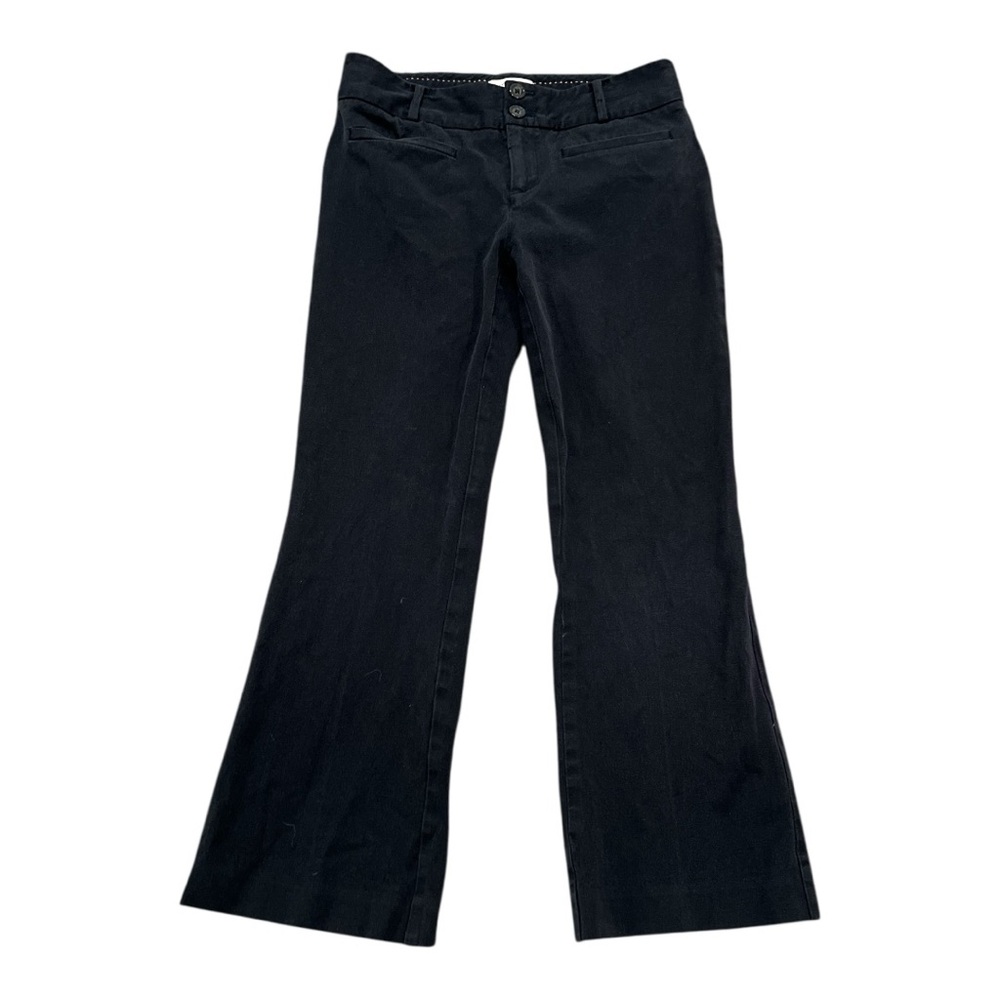 Anthropologie The essential crop flared black pants women’s size 2
